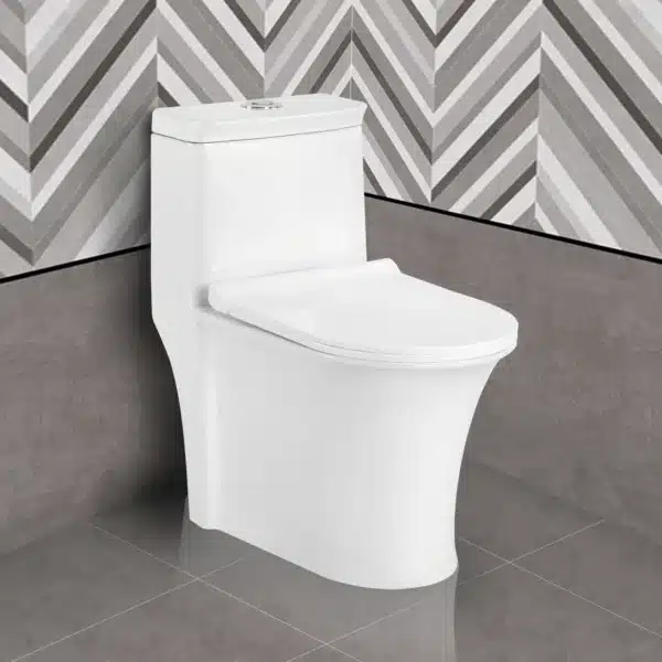 Cute single piece closet – compact and stylish toilet for bathrooms | Johnson sanitaryware | Tile House showroom, Vadapalani