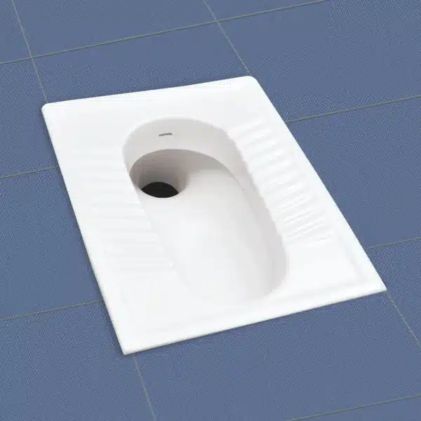 Ruby Orissa Pan 23 – larger Indian floor toilet pan | Johnson sanitaryware | Tile House showroom, Redhills, Chennai