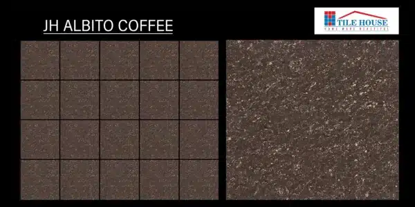JH Albito Coffee – 2x2 ft vitrified floor tile coffee brown close-up | Johnson Tiles | Tile House Chennai