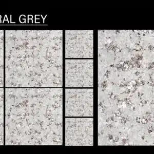 JH Floral Grey – 2x2 ft floral pattern vitrified floor tile close-up | Johnson Tiles | Tile House Chennai