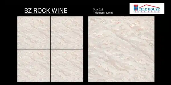 BZ Rock Wine – 2x2 ft vitrified floor tile wine tone close-up | Johnson Tiles | Tile House Chennai