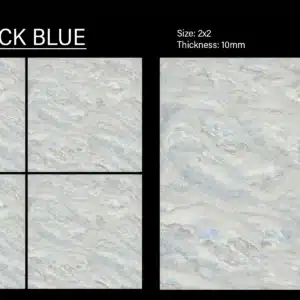 BZ Rock Blue – 2x2 ft vitrified floor tile blue shade close-up | Johnson Tiles | Tile House Chennai