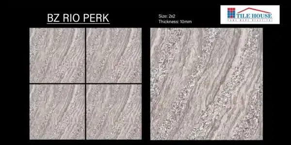 BZ Rio Perk – 2x2 ft vitrified floor tile perk tone close-up | Johnson Tiles | Tile House Chennai