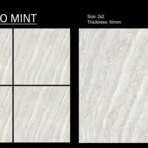 BZ Rio Mint – 2x2 ft vitrified floor tile mint shade close-up | Johnson Tiles | Tile House Chennai